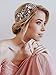 SWEETV Bridal Headband Wedding Headpiece for Bride Hair Accessories for Wedding Hair Pieces Crystal Pearl Hair Vine Sliver