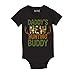 12 Months Black Baby One Piece 'Daddy's New Hunting Buddy', KidTeez