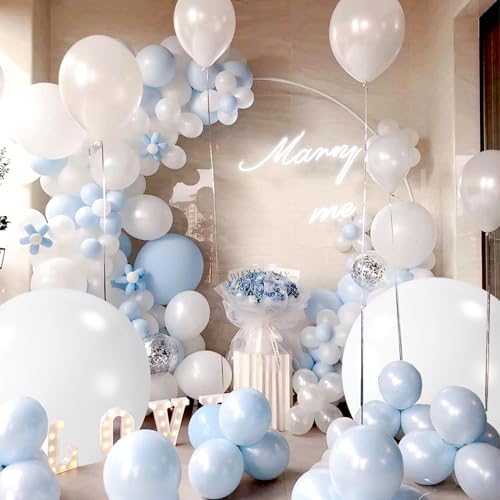 LovesTown 4PCS Large Balloons 36inch, White Giant Balloons Jumbo Balloons Latex Balloons for Wedding Engagement Graduation Anniversary Decorations