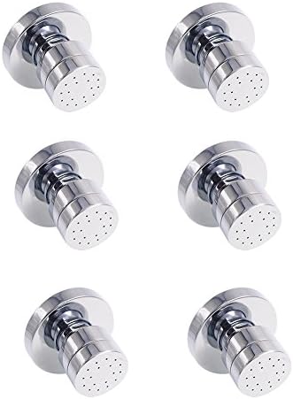 Artbath Shower Body Sprayer Massage Spa Jets Brass Side Spary Shower Jet Set, 6 Pack, Chrome