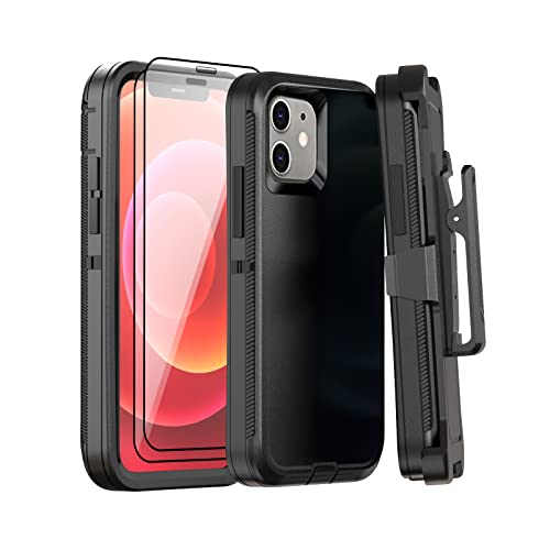 GYJ for iPhone 12/for iPhone 12 Pro Case Belt-Clip Kickstand