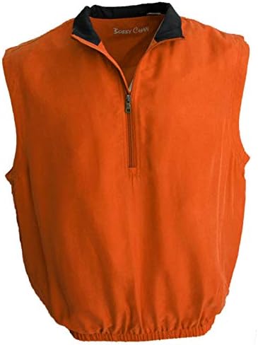 Men's Silk Lightweight Sleeveless Half-Zip Golf Pullover Water Repellent