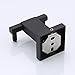 KES Double Towel Hook for Bathroom Robe Hook in Shower Hook SUS 304 Stainless Steel Modern Square Style Wall Mount Matt Black, A2461-BK
