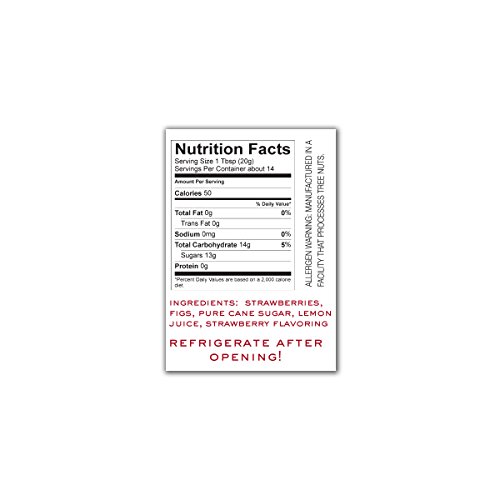 Blackberry Patch Strawberry Fig Preserves 10 oz Jar - Gourmet All Natural, Whole Real Fruit, Small Batch Flavor - Great for Dessert Filling or Topping. Try it on crostini with cream cheese!