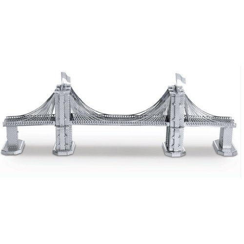 Set of 5 Metal Earth 3D Laser Cut Bridge Models: Brooklyn Bridge, Sundial Bridge, Gold Rare Earth Golden Gate Bridge, Silver Golden Gate Bridge, & London Tower Bridge - Thumbnail 3