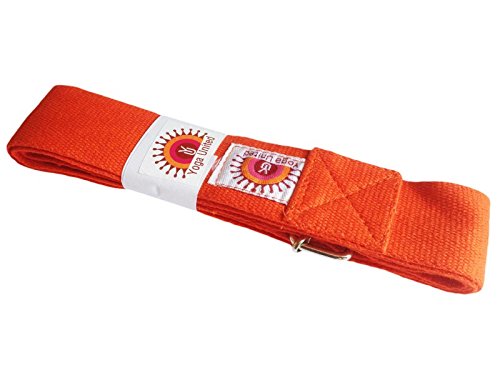 2m Yoga Belt, Bar Buckle - orange