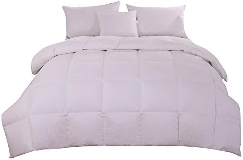 unite down Luxury Goose Down White Comforter/Duvet/Quilt For All Seasons, 800TC, White Full/Queen