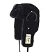 mysuntown Heavyweight Winter Trooper Trapper Hat Ushanka Russian Hat with Mini Pocket(Black Color)