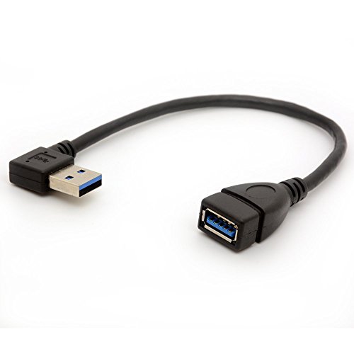 USB 3.0 Extension Cable Angle 90 Degree Adapter Type A Male To Female High Speed Connection, Super fast 5Gbps Data Transfer Sync Charger lead (RIGHT)