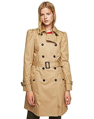 Women's Puffed-Shoulder Trench