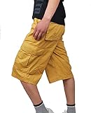 YX Men's Summer Fashion Casual Pants,Slim Fit Cargo Shorts Multi Pockets