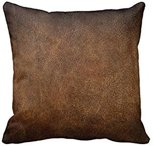 Old World Faux Leather 18*18 pillow Case
