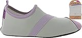 FitKicks Shoes with FitWrist Wallet (Grey / Lavender) (Large)