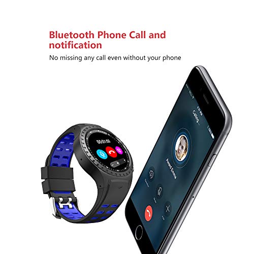SMA-M1 GPS Sport Smart Watch Activity Tracker Fitness Watches for Men Heart Rate Monitor Smart Watch Sleep Monitoring Smartwatch for Android and iOS (Blue)