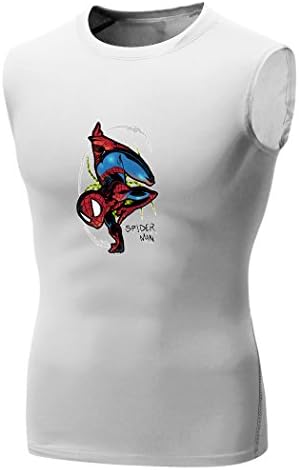 Sysuer Mens Cartoon SpiderMan Sleeveless Base Layer Bike Wear Tank Tops