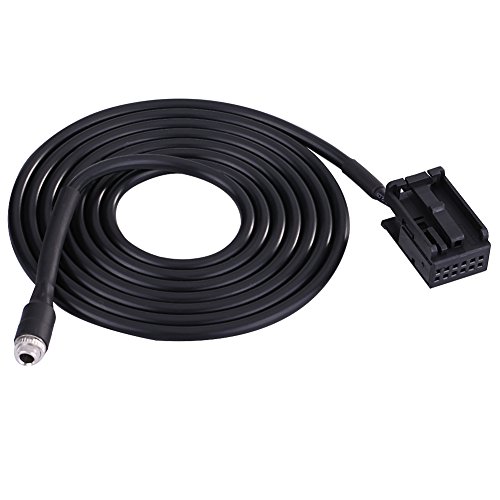 Qiilu Car 6000 CD Audio Female AUX Input Adapter Cable for Ford Focus Mondeo with Removal Tool Keys