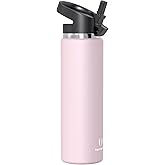 Super Sparrow Water Bottle Insulated - 17 Oz / 25 Oz / 32 Oz - Wide Mouth SwivelSip Flask - BPA Free, Leak Proof Drink Bottle- Ergonomic Straw Water Bottles for Work, Gym, Travel, Sports, Outdoor