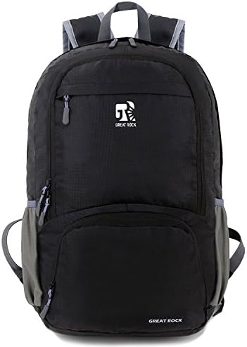 GREAT ROCK Unisex Water Resistant Light Packable 20L Backpack Foldable Trekking Daypack Traveling Bag for Men and Women