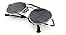 Flowertree STY056 Metal Mesh Side Shield Oval 52mm Sunglasses (grey+grey)