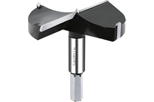 NICAVKIT 4 Inch Carbide Forstner Drill Bit, Carbide Tipped Forstner Bit for Hard Wood, Wood Drilling Bit Woodworking Hinge Cutter Tool Kits for Wood Plywood Plastic