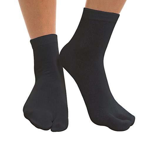 Evaliana Men Japanese Kimono Flip Flop Sandal Split Toe Tabi Ninja Geta Socks - Thumbnail 2