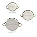 Round Metal Decorative Nesting Tray Set, Mesh Bottom with Rope Handles, Vintage Rustic Distressed Design, Serving Trays for Country Kitchen, Coffee Table, Set of 3
