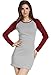 Merryfun Women's Comfy Color Block Dress Slim Bodycon Tshirt