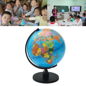 SLB Works Brand New 25cm Rotating World Earth Globe Atlas Map Geography Education Toy Tabletop Decor