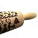 Christmas Wooden Rolling Pin 2 Packs, Embossing Rolling Pins with Engraved Christmas Gift Pattern, Christmas Themed Embossing Rollers, Christmas Symbols for Baking Embossed Cookies
