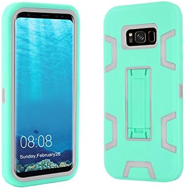 Galaxy S8 Plus case，Digfuns [Creative] 3 in 1 combo Hybrid Armor Defender Protective Case Cover for Samsung Galaxy S8 (S8Plus Green)