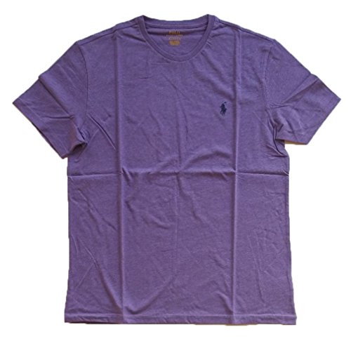 RALPH LAUREN Polo Men's Crewneck T-Shirt (Medium, Purple Heather/Navy Pony)