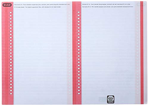 LOblique AZ - Etichette per schedario, 10 fogli, colori assortiti