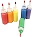 Cornucopia 2oz HDPE Plastic Squeeze Bottles w/Yorker Tips (6-Pack), Empty Refillable Bottles for Arts, Crafts & Kitchen