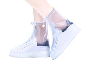 Lehood Waterproof Shoes Cover, Snow Rain Boot Shoe Covers, Reusable Women Men PVC Rubber Sole Overshoes Galoshes Protectors for Cycling Camping Travel