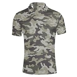 HUGS IDEA Camouflage Print Summer Shirts for Men