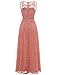 Wedtrend Women's Floral Lace Long Bridesmaid Dress Party Gown