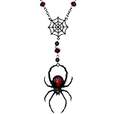 kreepsville 666 Necklace - Black Widow Spider