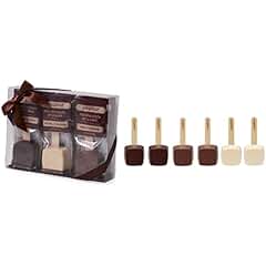 Popbar Hot Chocolate on a Stick - 6 Pack Variety Gift Box (Dark, Milk, Vanilla White Chocolate)