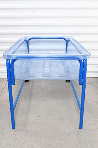 edx Education Sand and Water Play Table - 23" High - Stainless Steel Frame - Includes Cover and Plug - Indoor and Outdoor - Discovery and Sensory Table for Kids (Renewed)