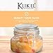 Klikel Square Glass Kitchen Storage Canister Jars - Crystal Clear Food Storage Jars With Clear Lid And Bail & Trigger Hermetic Seal - 16oz, (set of 4)