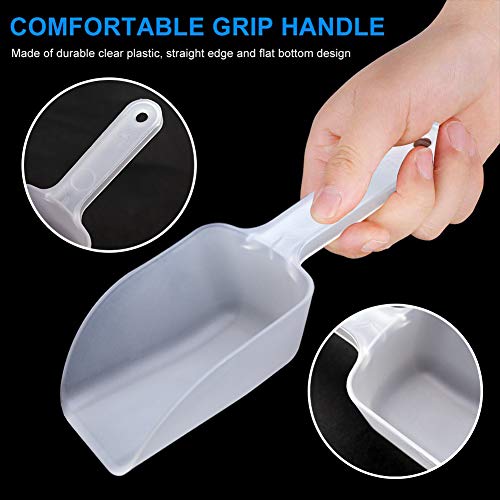 HANSGO Ice Scoops, 12PCS Plastic Scoop Acrylic Candy Scoop Small Measuring Scoop Mini Ice Cream Scoop for Kitchen Wedding
