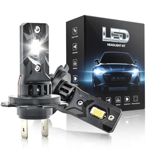 Onraying H7 LED, 48000LM 6500K Cool White, 12V H7 LED Headlight Bulb Car Automobile Aveentiator, 900% Brightness, 1:1 Mini Size, Halogen Replacement, 2 Pieces