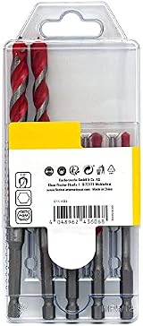 fischer 561649 Hex Universal Drill Bit Set 5pc 5-12mm Brick Wood Tile Steel view 3