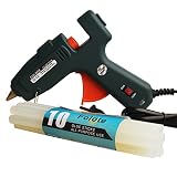 FOLOTE 60W / 100W Optional Hot Glue Gun with 10pcs Glue Sticks, Strong Full Size High Temperature Hot Melt Glue Gun Kit Adhesive Art Craft Industrial Glue Gun With Stand Holder (Office Product)