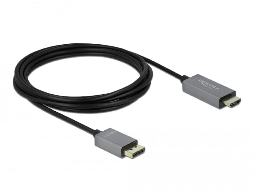 DeLOCK Active DisplayPort 1.4 to HDMI Cable 4K 60 Hz (HDR) 3 m