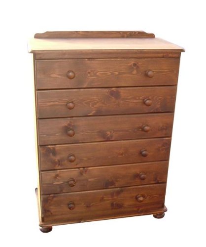 Wye Pine Woodland 35 6 Drawer Chest Finish Unfinished Stain