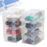 kilofly Smart Storage Foldable Clear Shoe Box [Set of 10]