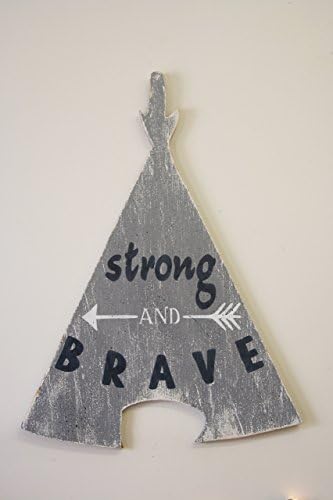 Boys Nursery Decor Tribal Nursery Wall Art Strong And Brave