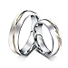 ROWAG 6MM Men Stainless Steel Couple Wedding Bands for Him and Her Women Cubic Zirconia CZ Inlaid Promise Engagement Rings