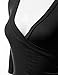 NINEXIS Women's V-Neck 3/4 Sleeve Waist Wrap Front Maxi Dress Black XL